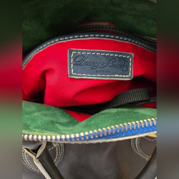 Dooney & Bourke Savannal Leather Satchel - Dark Navy - Picture 12 of 13